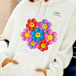 Çiçek  baskılı kadın sweathirt
