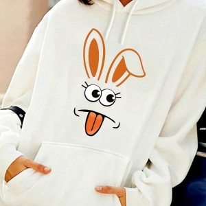 Tavşan  baskılı kadın sweat